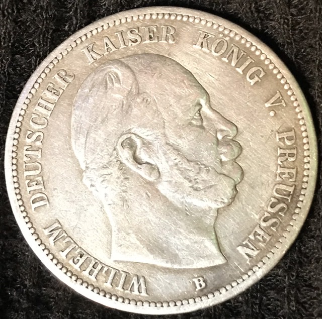 1876-B-German-States-Prussia-Wilhelm-2-Mark