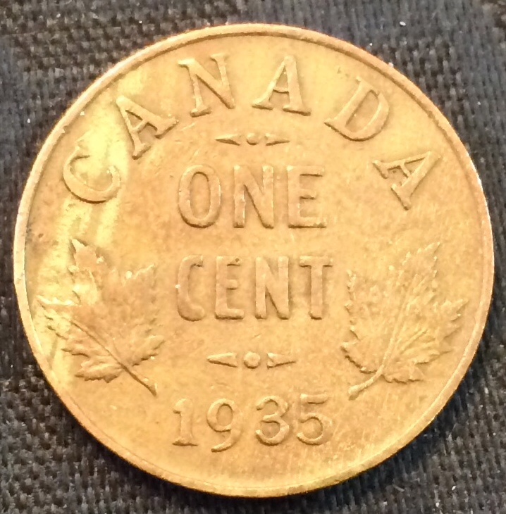 1935-Canadian-George-V-1-Cent.-Pretty-Good-Condition.-Grade-Please?