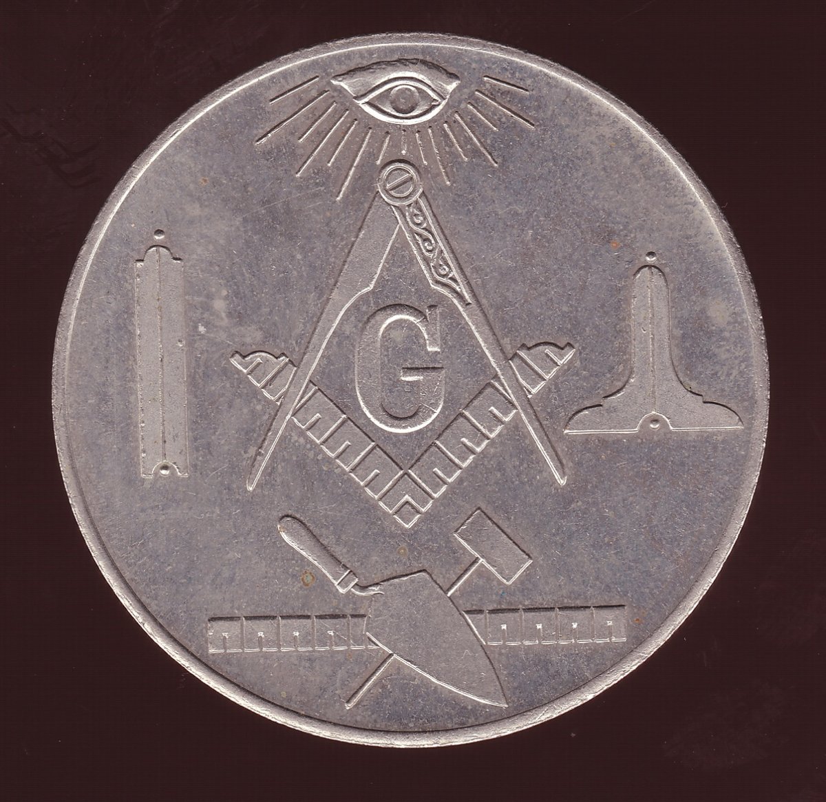 Masonic-Tokens,-Coins-And-Counter-Stamped-Pennies