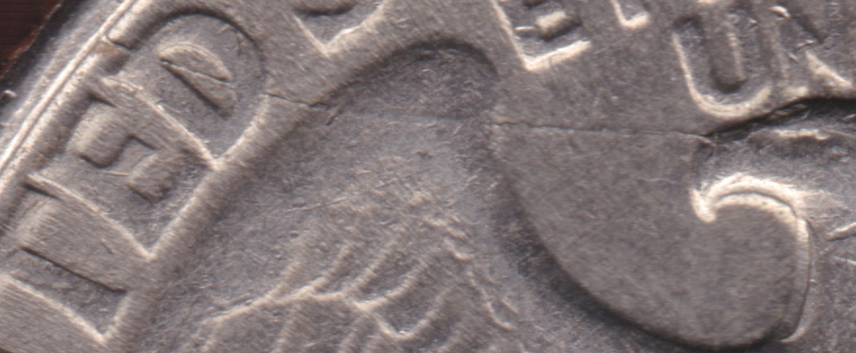 1996-P-US-Quarter-Die-Crack-Beak-To-Rim