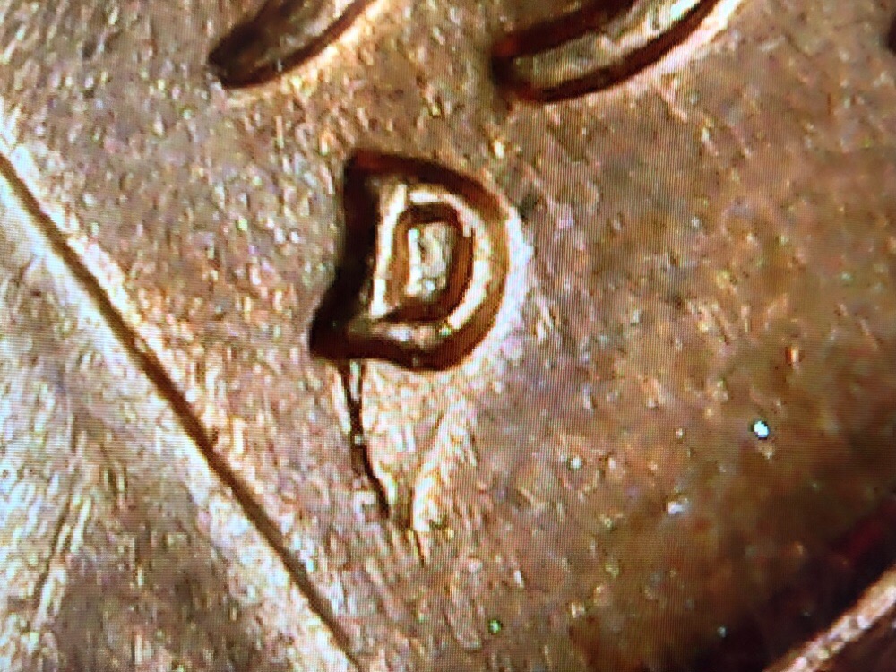 1957-D-Lincoln-Cent-With-Large-Chunk-Under-MM-And-Die-Scratches-On-Neck
