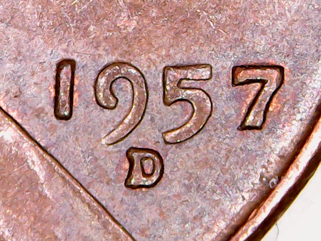 1957-DD-Mint-Mark-With-Pre-Cud?-Rim-To-Rim-Die-Crack-On-Reverse.