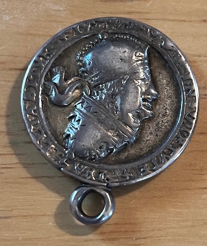 Circa-1543-German-Bishop-Strife-Double-Headed-Pope/Devil-&-Cardinal-Fool-Silver-Medallion