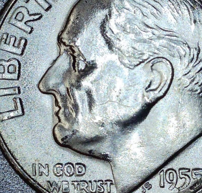 1955-S-Roosevelt-Dime-DDO-Hot-Lips-Error