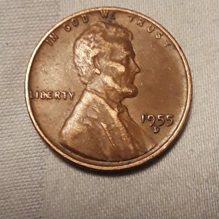 1955-D-Cent-Die-Chip-Are-Cud-Between-B&e.--BIE-Cent