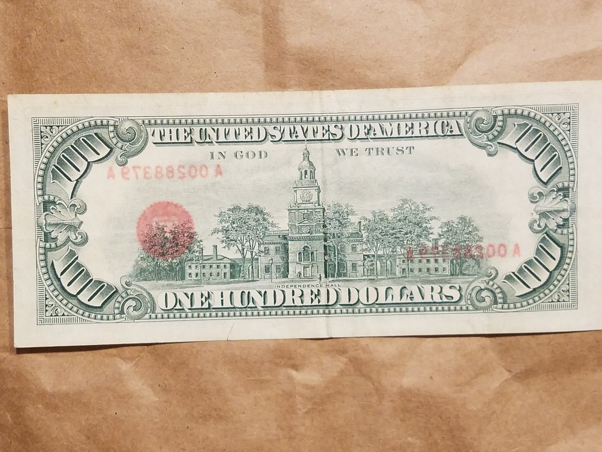 1966-$100-United-States-Note---Water-Damage,-Fake,-Error?