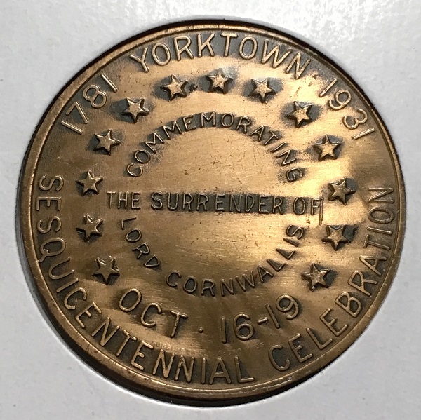 1931-Battle-Of-Yorktown-Surrender-Sesquicentennial-Commemorative-Medal