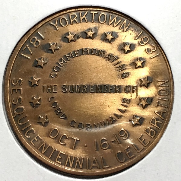 1931-Battle-Of-Yorktown-Surrender-Sesquicentennial-Commemorative-Medal