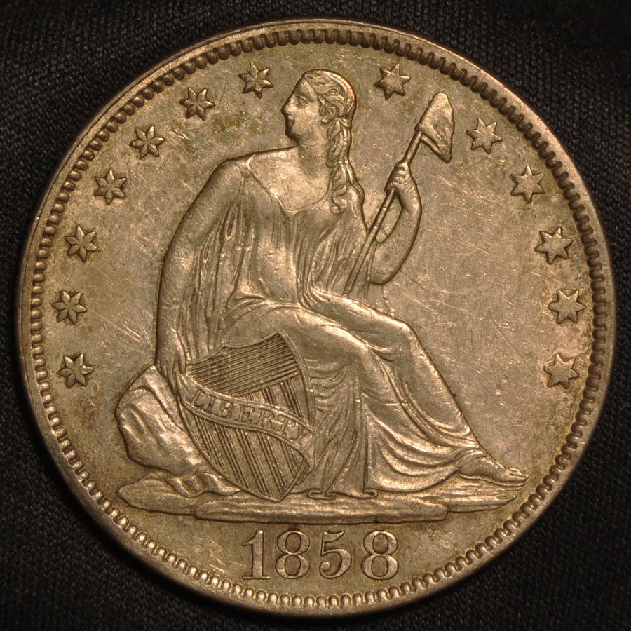 1858-P-Seated-Liberty-Half-For-Grading-Opinions