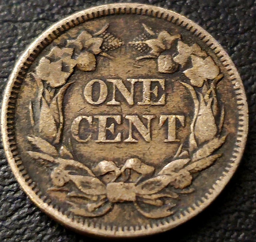 1857-1c-Rev.-Die-Clash-W/25c,-Fa-901