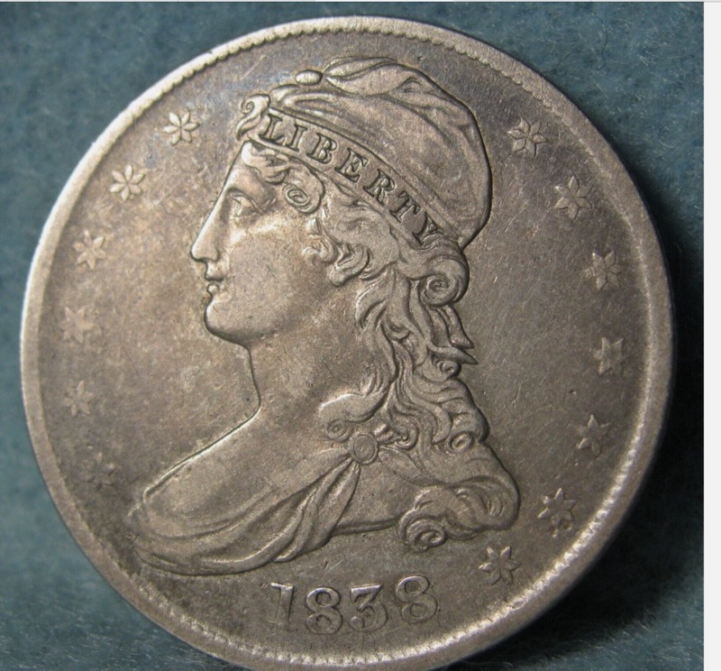 1838-Capped-Bust-Half-Gr-6,-R.3