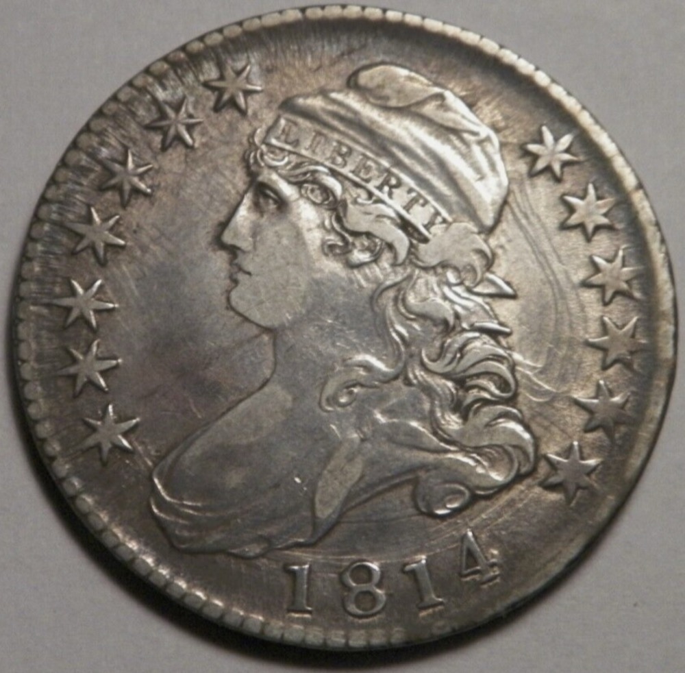 1814-Capped-Bust-Half-O-108A--E-Over-A---Keep-Or-Return,-What's-Your-Vote?