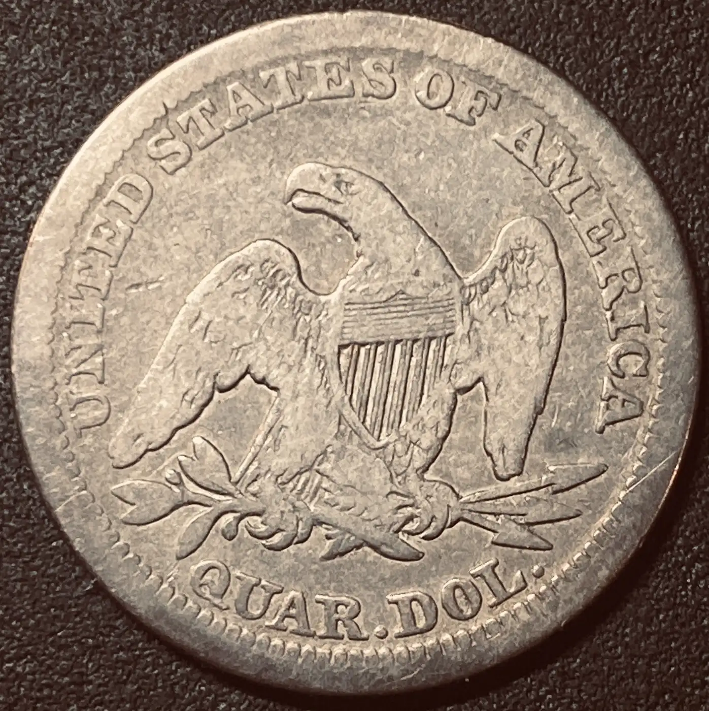 1853-Seated-Liberty-Quarter-No-Arrows-No-Rays-For-Your-Thoughts?