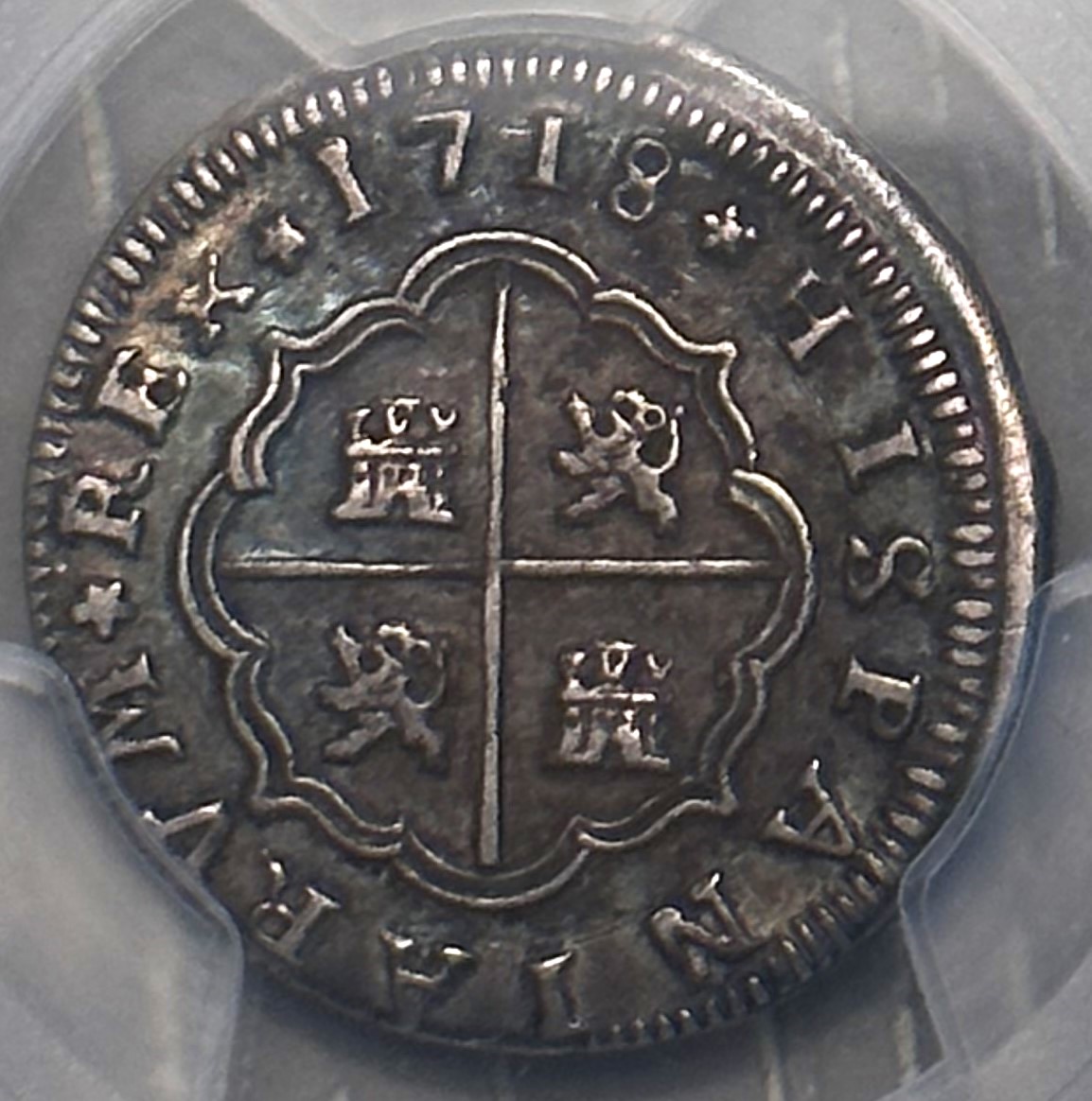 1718-Spain-Calico-2-Reales,-PCGS-Vs-You