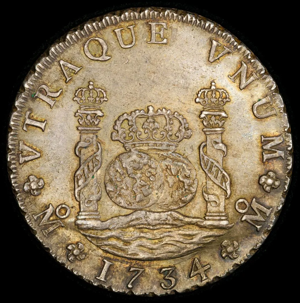 Are-These-Tiny-Green-Spots-On-A-1734-Mexican-Pillar-8-Reales-Verdigris?
