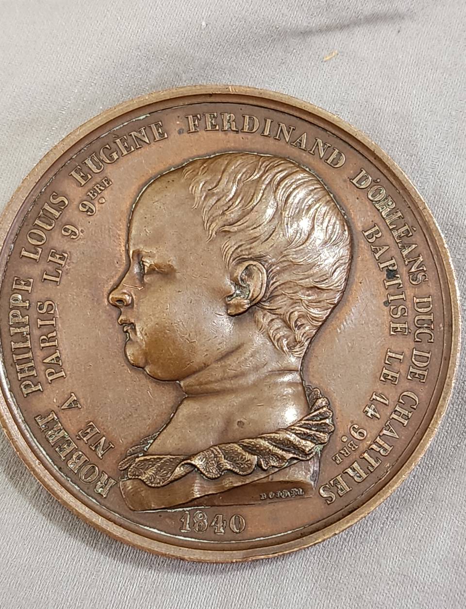 Need-Help-Identifying-This-Medal-Id:-1840-Baptismal-Medal-For-Louis-Philippe-Albert