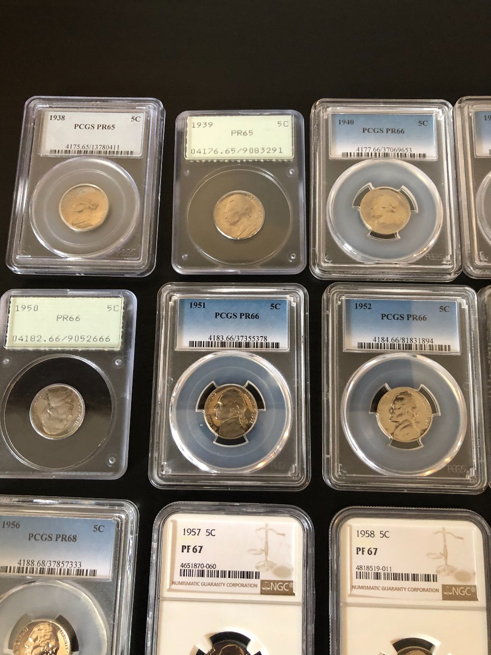 Jefferson-Nickel-Graded-Set-1938-1964-Including-Proofs