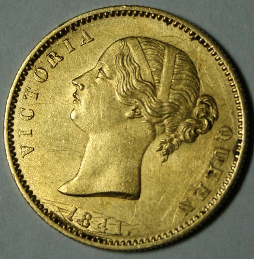 Your-Opinion:--1-Mohur-1841-Queen-Victoria