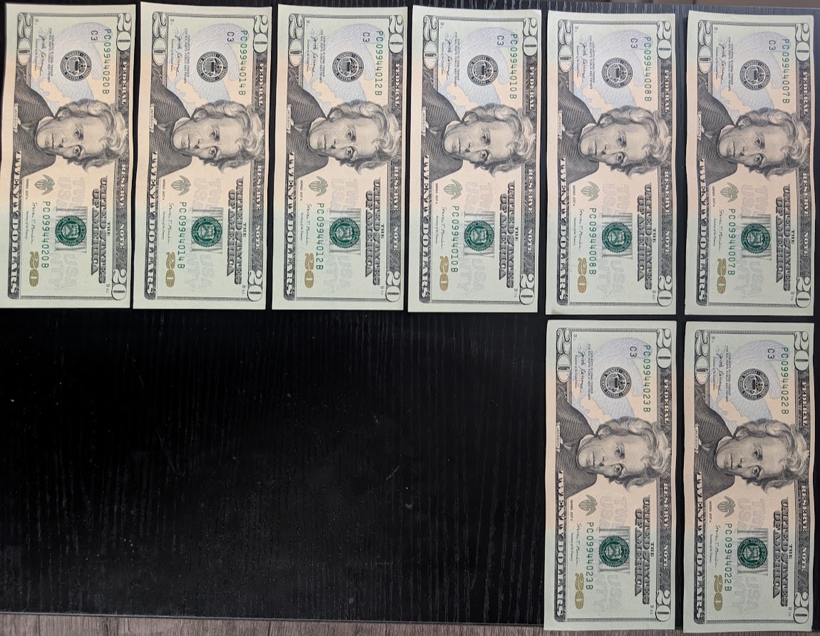 Collection-Of-Eight-$20-2017A-Bills-That-Were-Misprinted