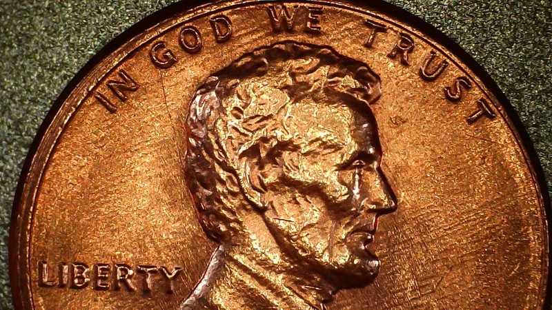 1985-P-Lincoln-Cent-With-A-Long-Die-Crack