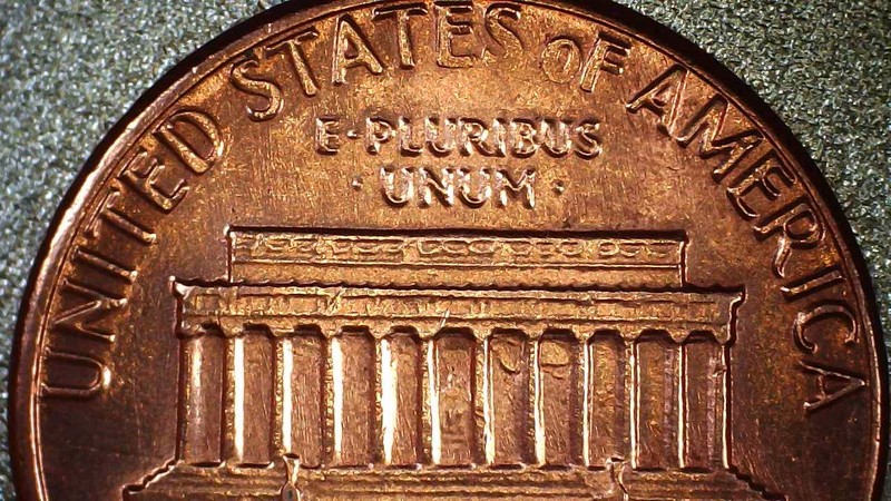 1985-P-Lincoln-Cent-With-A-Long-Die-Crack