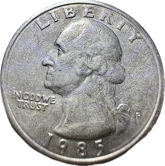 1985-P-Washington-Quarter--Die-Crack-