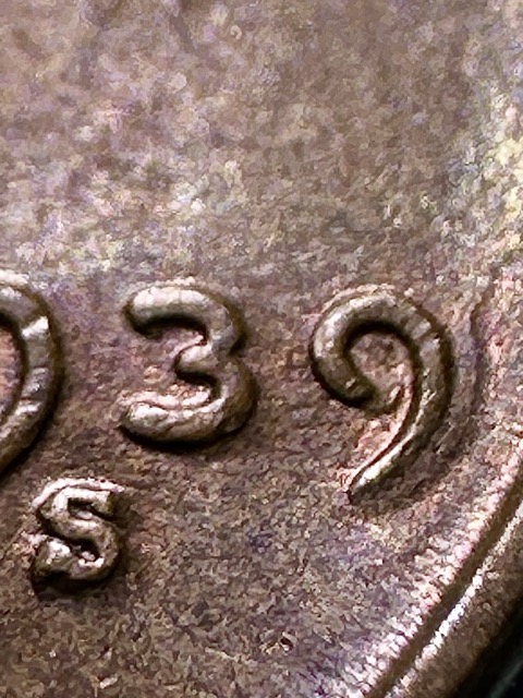 1939-S-Lincoln-Wheat-Cent,-Die-Chip,-DDD?