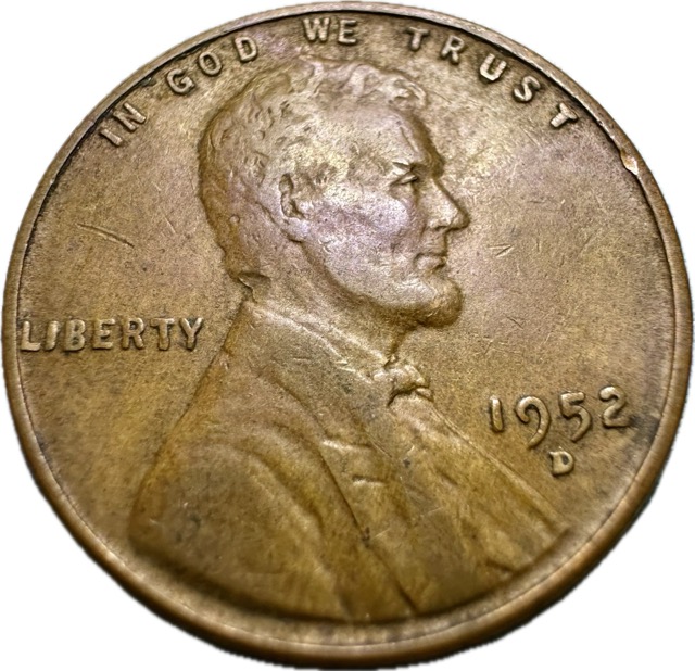 1952-D-Lincoln-Cent--Die-Chip-