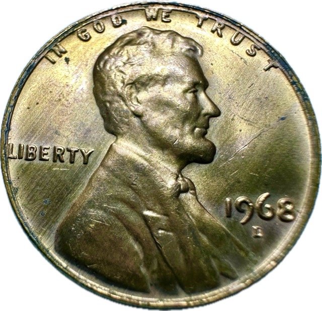 1968-D-Lincoln-Cent---Strange-Column--