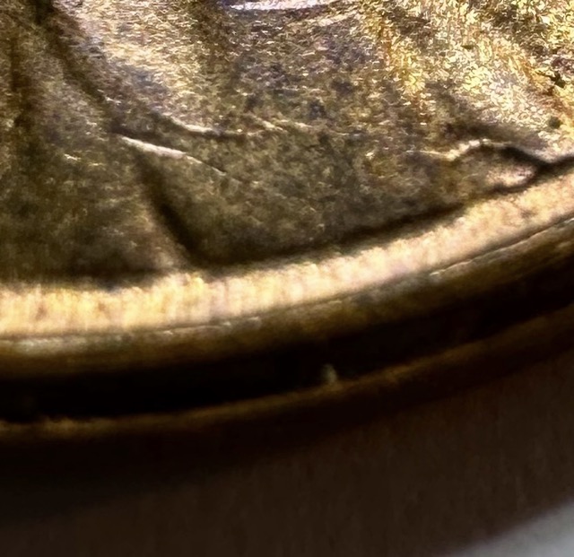 1956-Lincoln-Cent-Bie,-Cracked-Skull,-Die-Crack-And-Retained-Cud?