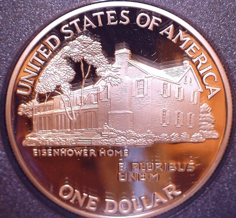 1990-Prestige-Set-Ike-Dollar-Missing-Window-Panes-On-Reverse-Building.