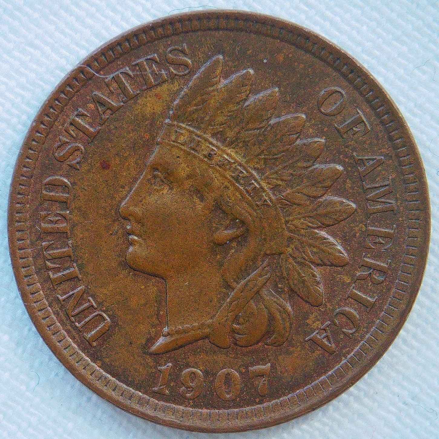 1907-Indian-Head-Cent---XF-Or-Au?