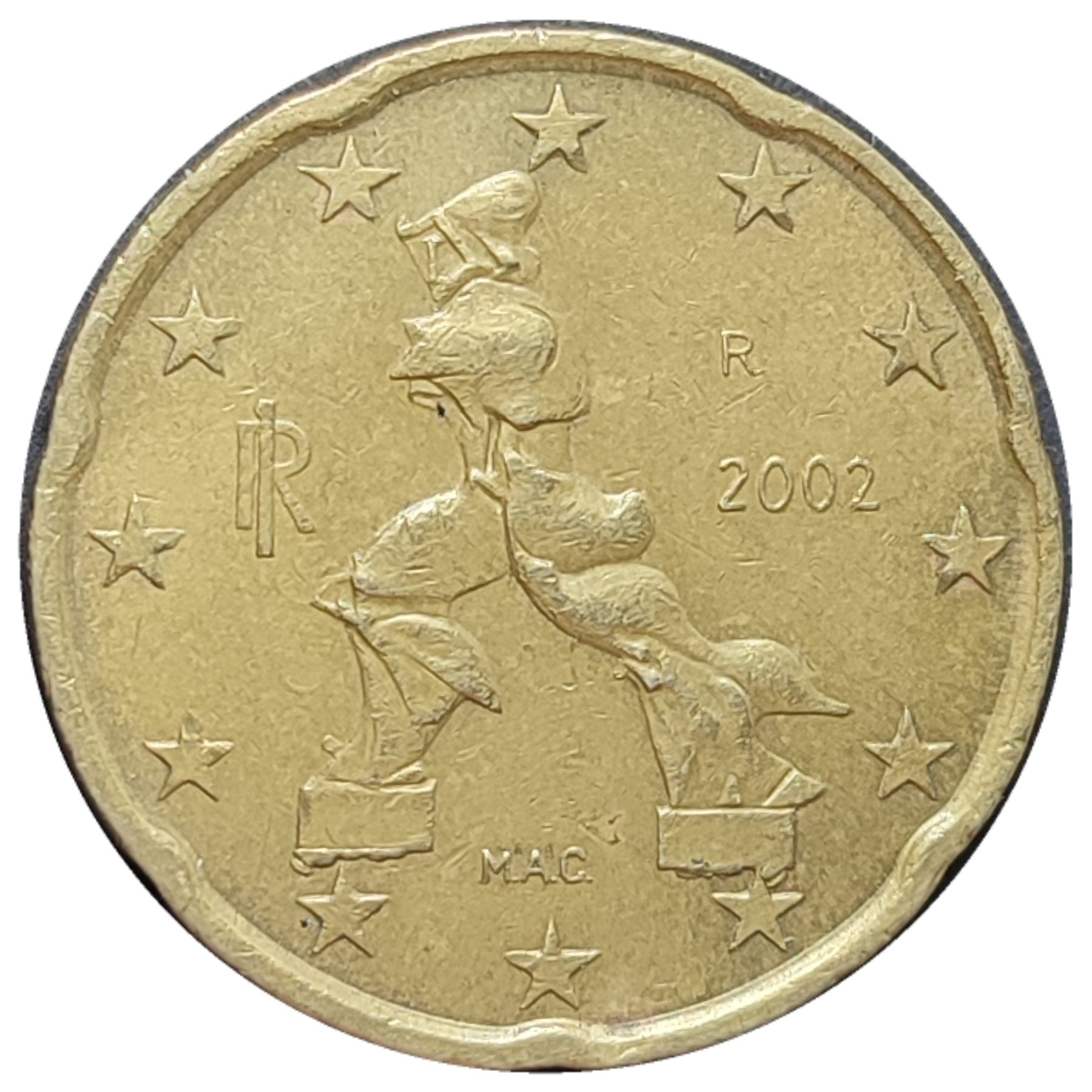2002-Italian-20-Eurocent-Defect-Coin.