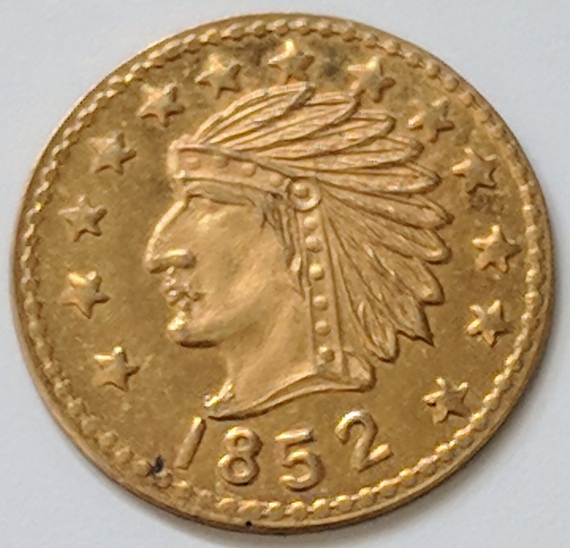 1852-California-Gold-1/4-Indian-Head?