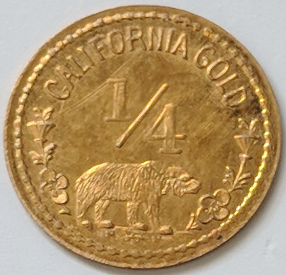 1852-California-Gold-1/4-Indian-Head?