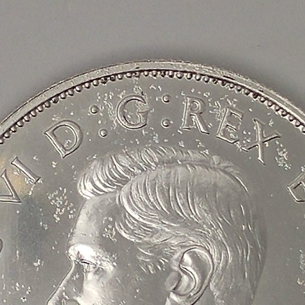 Uncirculated-King-George-50-Cent-Piece-With-Die-Chips?-Or....?