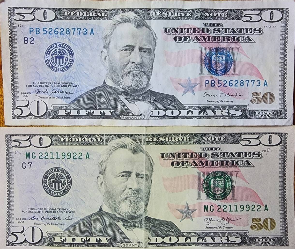 Would-Washing-A-2017A-Fifty-Dollar-Bank-Note-Change-The-Color-Of-The-Serial-Numbers-And-Seal?