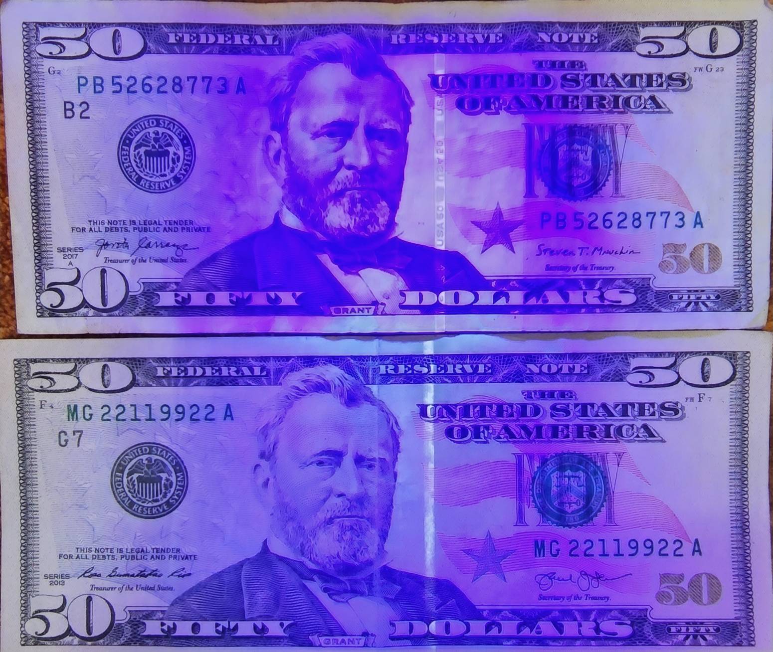 Would-Washing-A-2017A-Fifty-Dollar-Bank-Note-Change-The-Color-Of-The-Serial-Numbers-And-Seal?