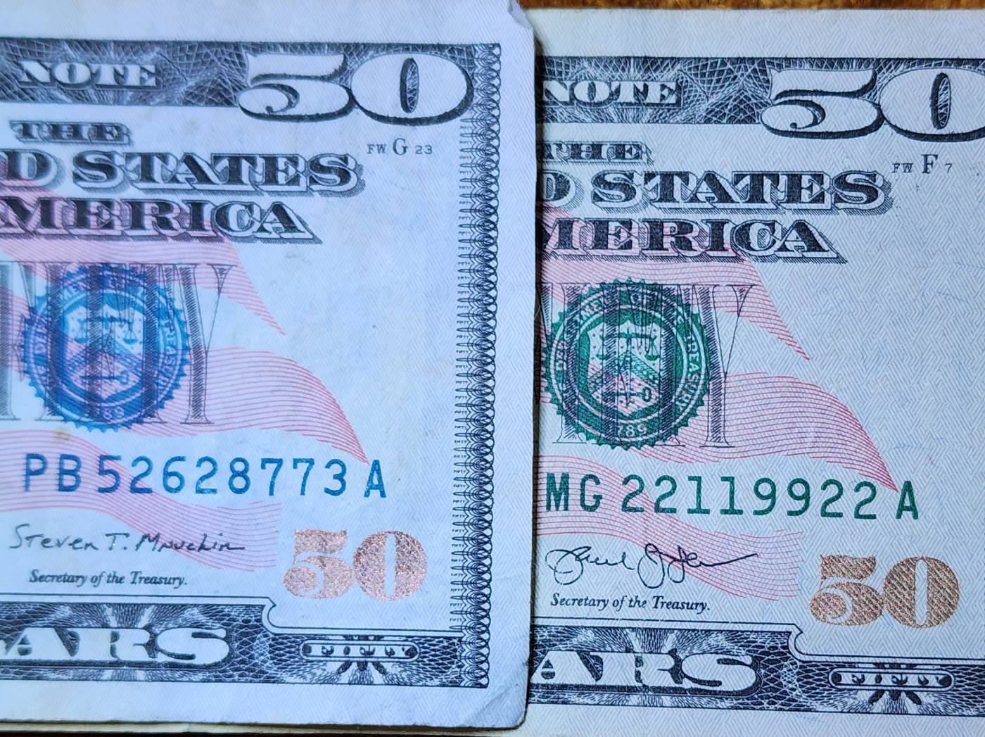 Would-Washing-A-2017A-Fifty-Dollar-Bank-Note-Change-The-Color-Of-The-Serial-Numbers-And-Seal?