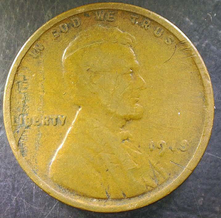 1918-Lincoln-Wheat-Cent-Obverse-Lamination-At-Liberty
