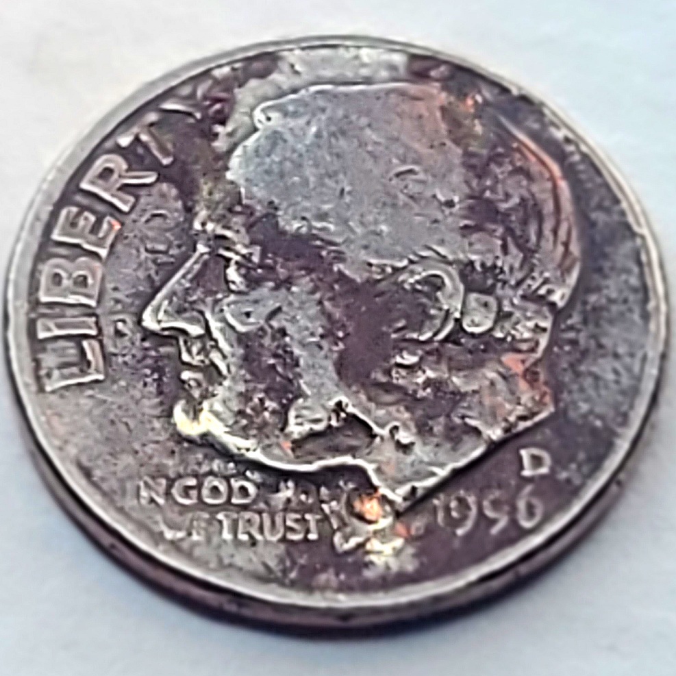 1996-D-Roosevelt-Dime-W/-Obverse-&-Reverse-Anomalies-Need-Help-Identifying!