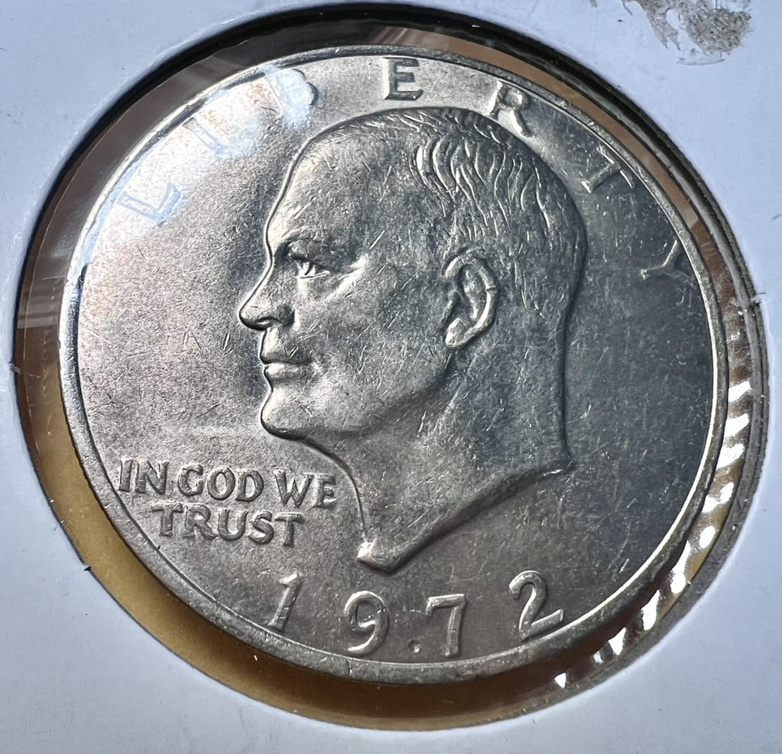 1972-Eisenhower-Dollar---Rockwell-Test-Mark-Planchet-Error?