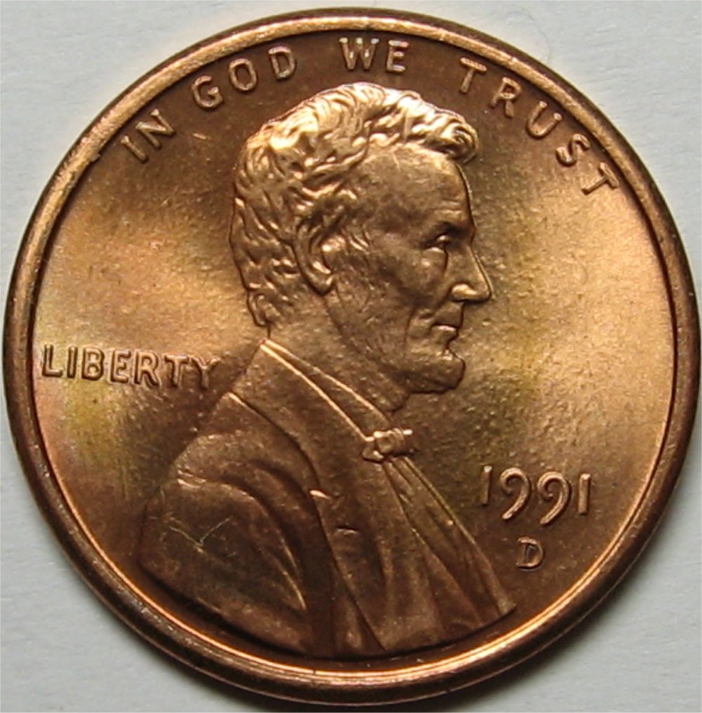 1991-D-Lincoln-Cent-Toner