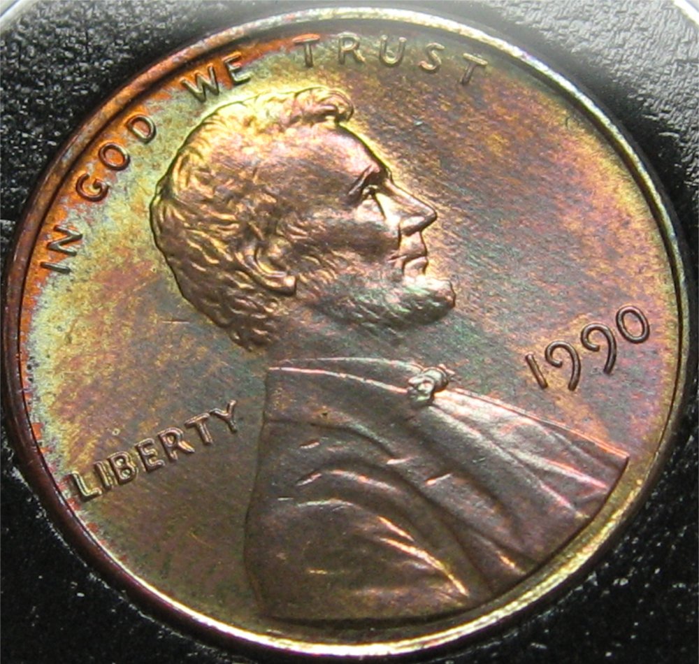 1990-Lincoln-Cent-Toner---A-Bit-Of-Green.