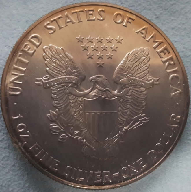 1990-P-American-Silver-Eagle-Reverse-Toned-Grade