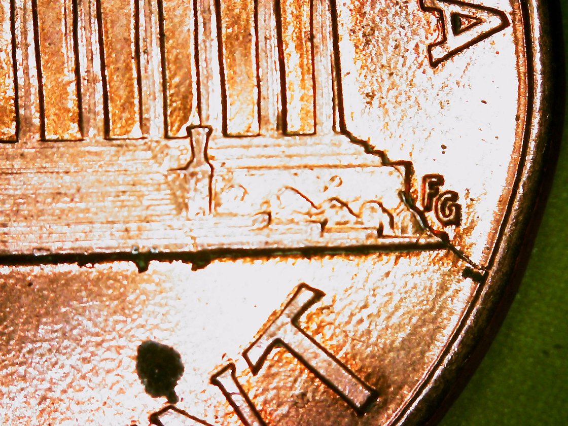 1992-P-Lincoln-Cent-Dual-Die-Crack-Reverse-Crumbling-Foundation-High-Grade-Potential