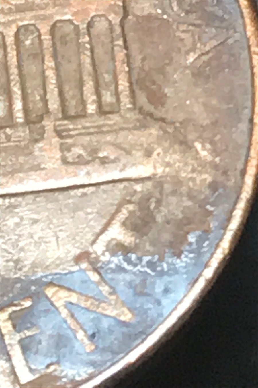 1963-Lincoln-Memorial-Cent-Missing-Partial-Letter-On-Reverse