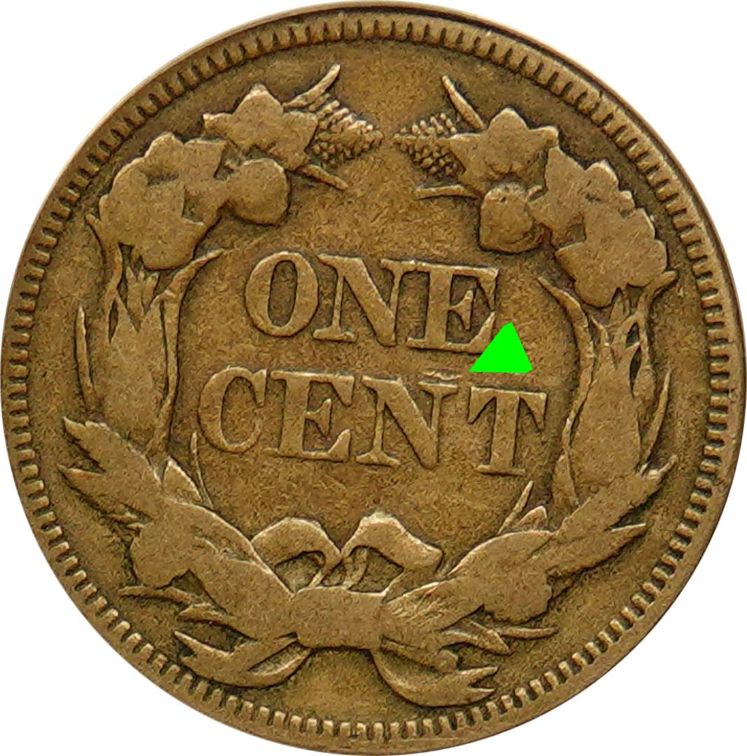 1858-Flying-Eagle-Cent---Damage-Or-Error-On-Reverse?