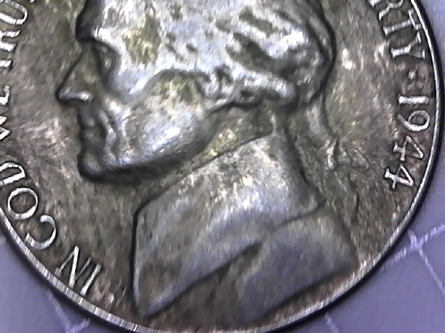 1944-P-Nickel-With-Odd-Tone-On-Reverse