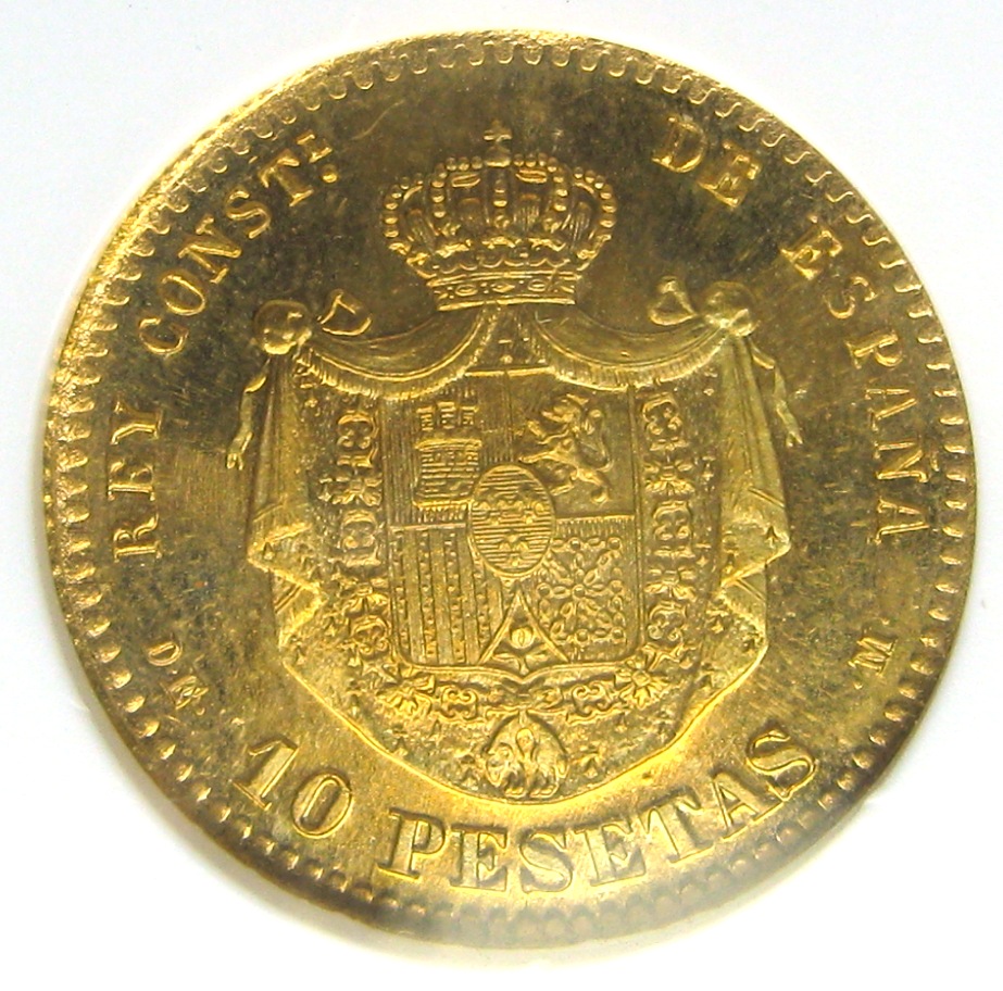 Spain-1878-61-10-Pesetas-Restrike